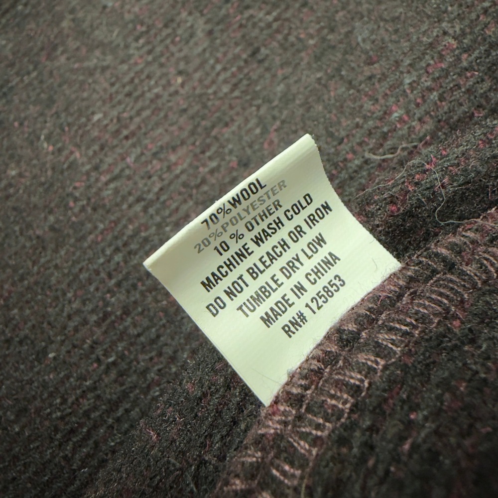 Taylor Stitch Wool Blend Maritime Shirt Mens 42 Large Burgundy Overshirt Shacket - Picture 5 of 7